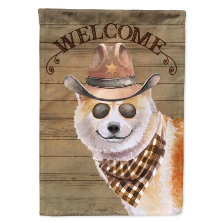 Carolines Treasures 28 x 0.01 x 40 in. Shiba Inu Country Dog Flag Canvas House Size CK6361CHF